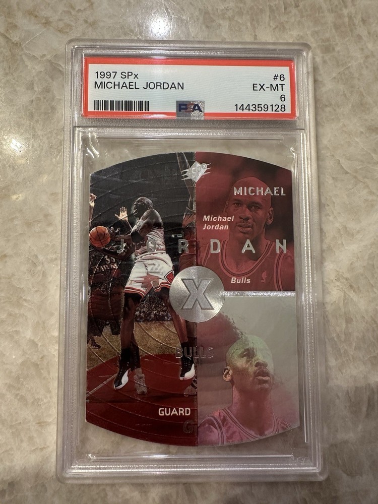 1997-98 SPx - Michael Jordan #6 Chicago Bulls Insert PSA 6 EX-MT Card HOF Rare