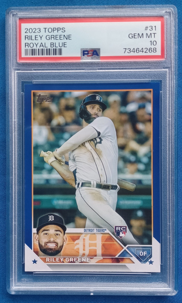 2023 Topps Riley Greene Royal Blue #31 Rookie Card PSA 10 (Low Population 9)