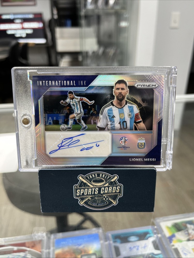 2024 Prizm Copa America Lionel Messi International Ink Silver Auto #’/99 🏆👀
