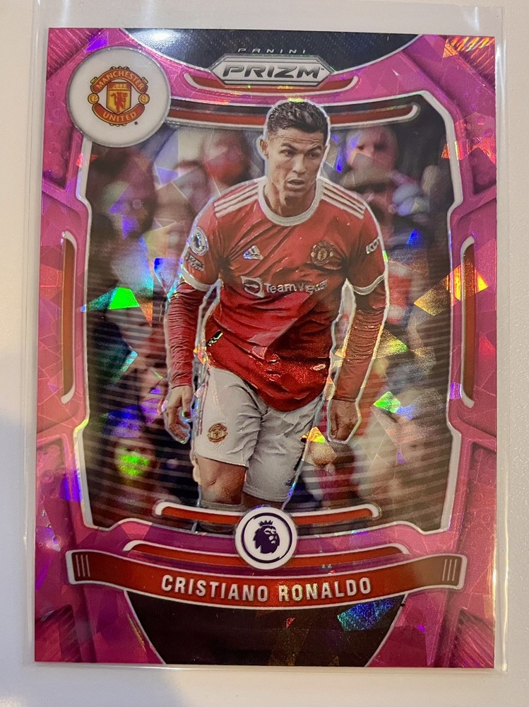 Cristiano Ronaldo 2021-22 Panini Prizm Premier League #283 Pink Ice Prizm