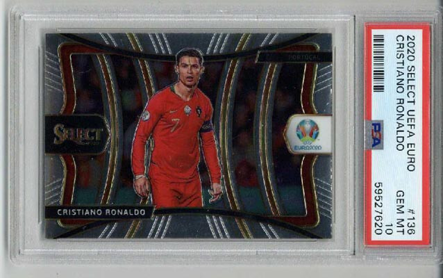 2020 PANINI SELECT UEFA EURO #136 CRISTIANO RONALDO PORTUGAL PSA 10 SP LOW POP