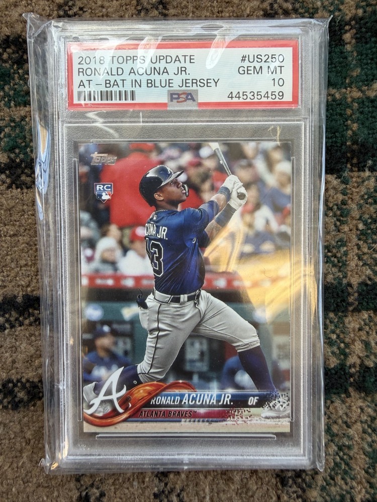 2018 Topps Update Ronald Acuna Jr. RC Rookie #US250 Braves PSA 10 GEM MINT