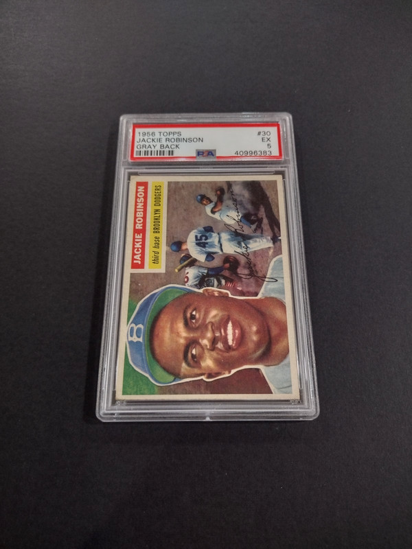 1956 TOPPS JACKIE ROBINSON (GRAY BACK) #30 PSA 5 (NEW LABEL) view 2