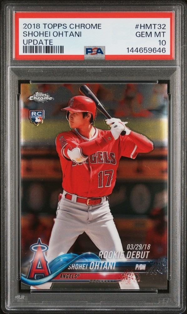 2018 Topps Chrome Shohei Ohtani #HMT32 Rookie Debut Card PSA 10 GEM MINT