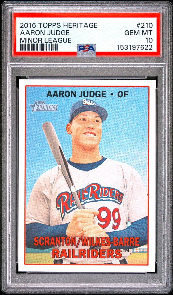 153197622 Aaron Judge 2016 Topps Heritage Minor League #210 PSA 10