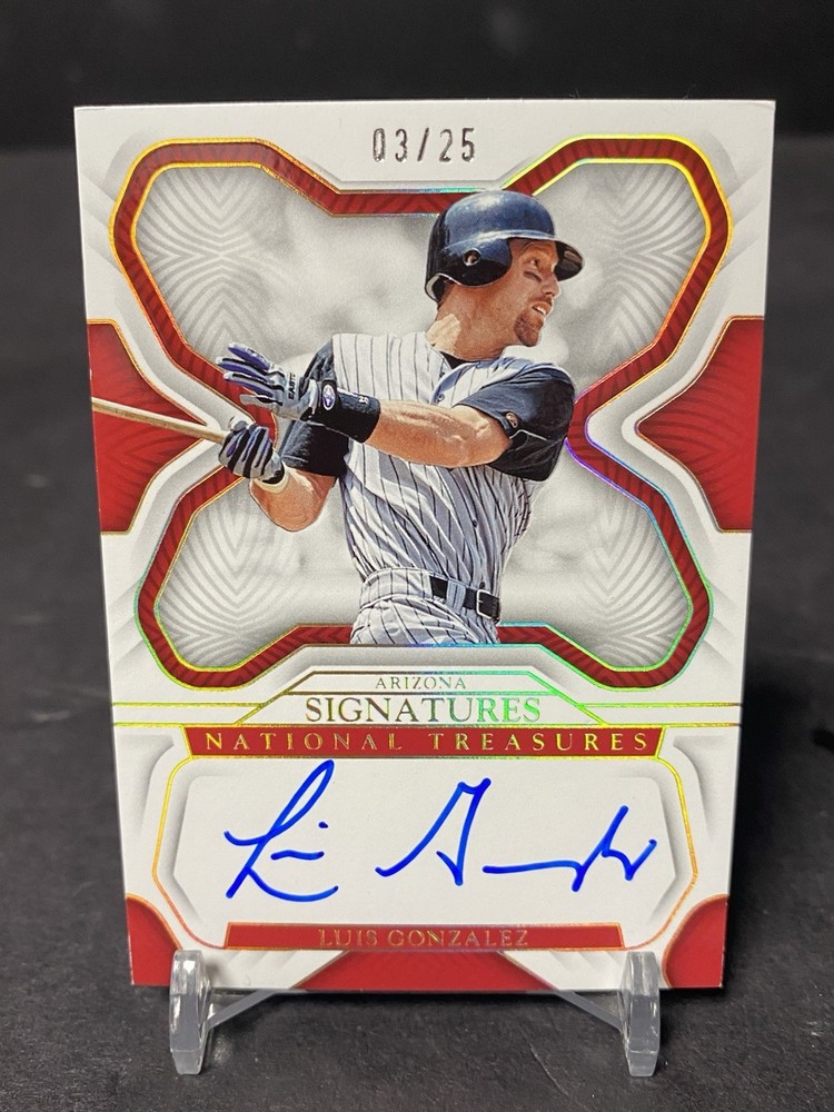 2023 PANINI NATIONAL TREASURES LUIS GONZALEZ AUTO SIGNATURES #/25 DIAMONDBACKS