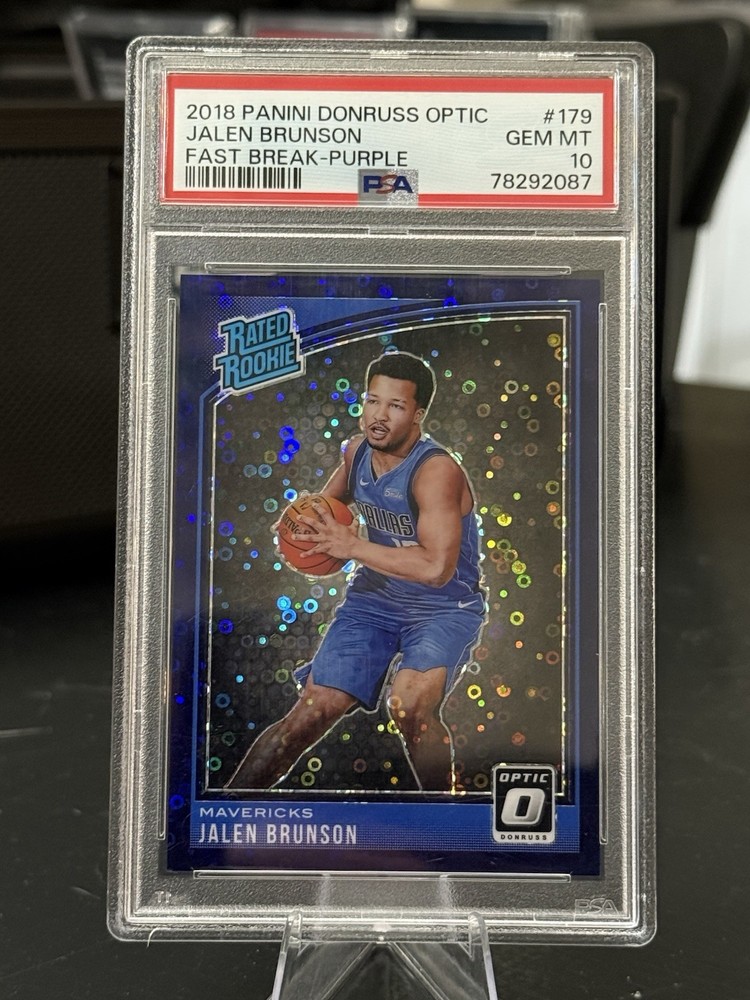 2018 Donruss Optic - Jalen Brunson - Fast Break Purple /95 #179 - PSA 10