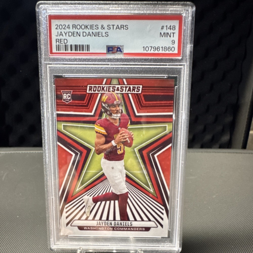 Panini 2024 Rookies & Stars Rookies Jayden Daniels Red RC #148 PSA 9