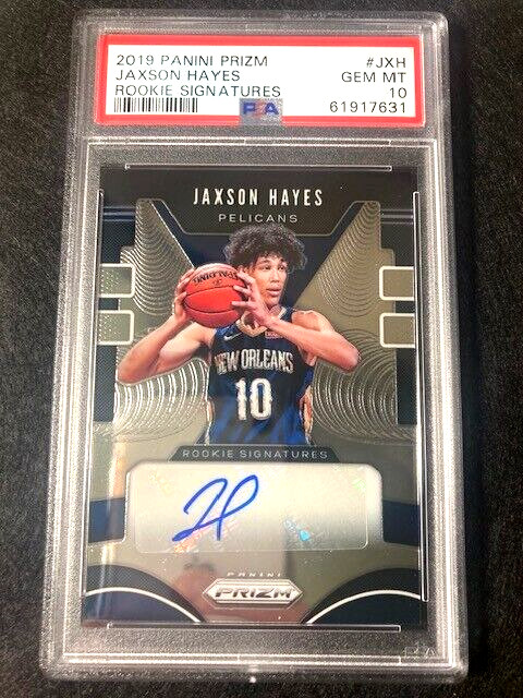 2019 Prizm Jaxson Hayes Rookie Signatures Autographed Signed JXH PSA 10 Lakers