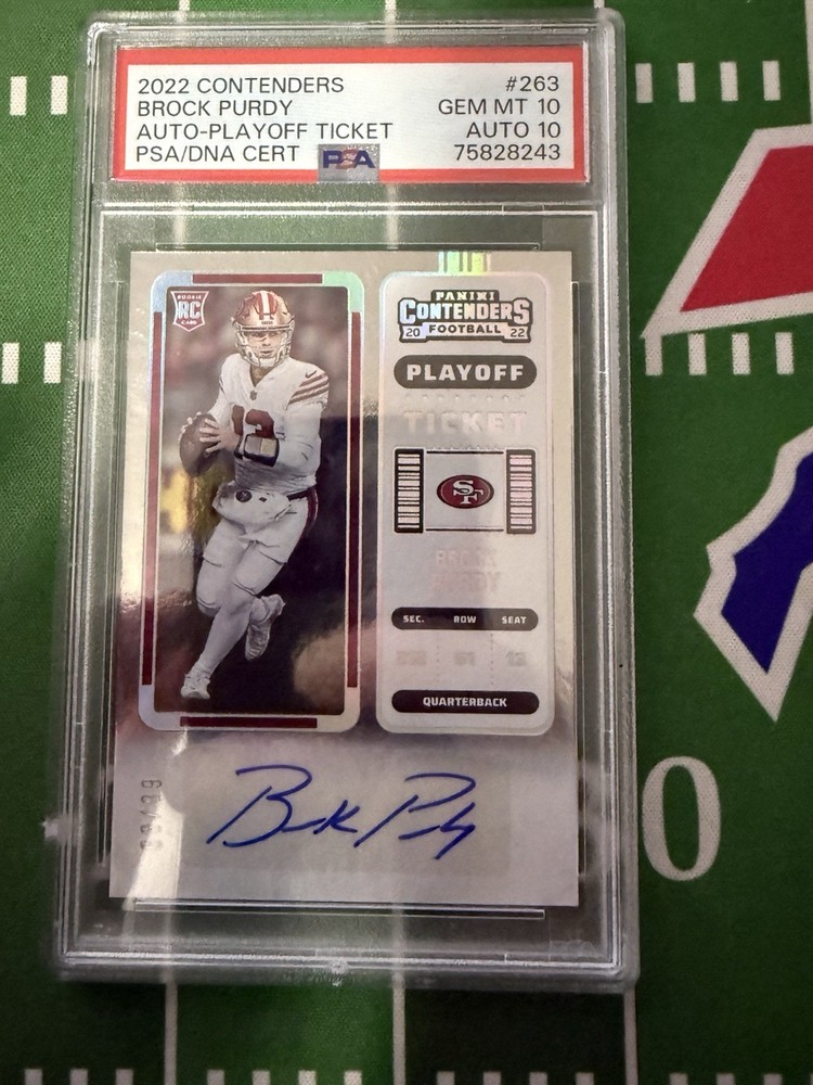 2022 Contenders Auto Playoff Ticket Brock Purdy RC PSA 10 Auto 10 PSA 20! 