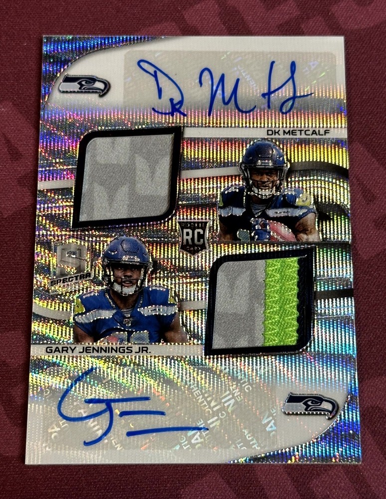 ‼️2019 Panini Spectra DK Metcalf Jennings Dual Auto Patch RC #13/13 Seahawks