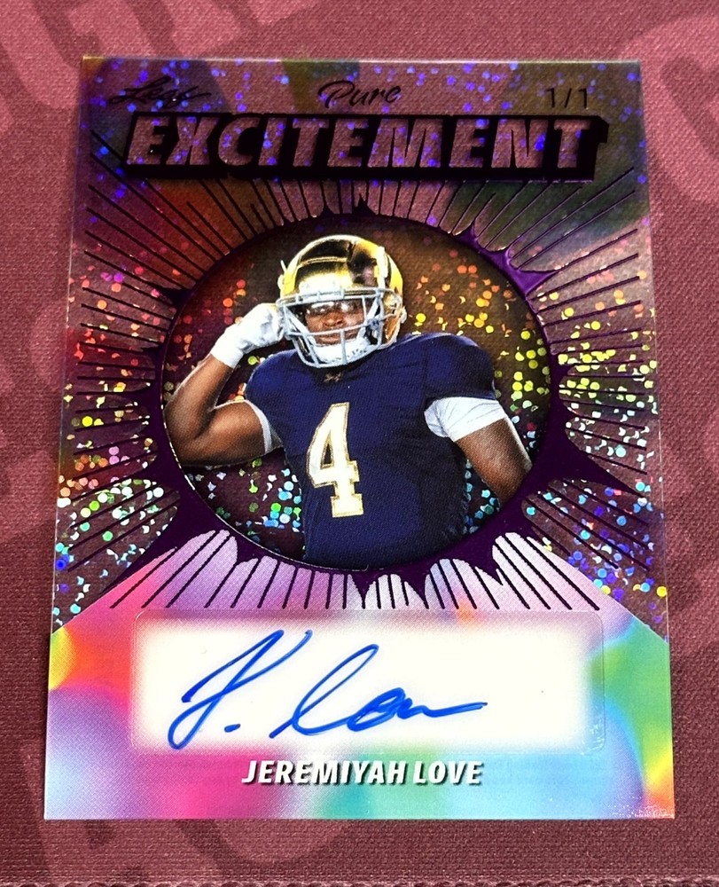 ‼️2025 Leaf Jeremiyah Love Auto #1/1 One of One Notre Dame Arizona Cardinals