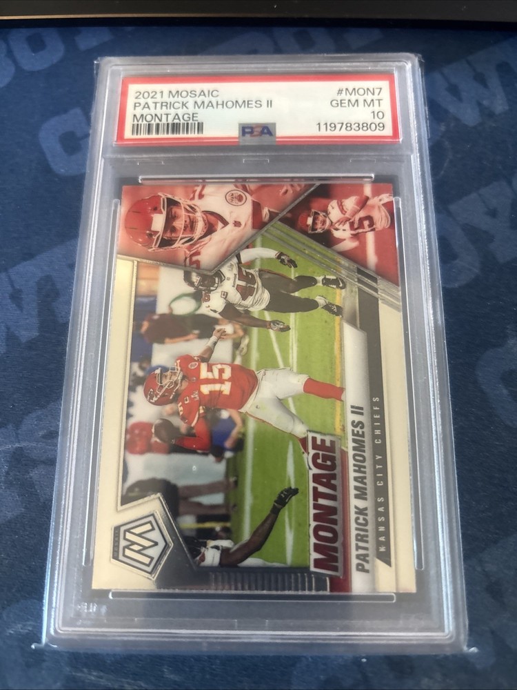 2021 PANINI MOSAIC MONTAGE #MON7 PATRICK MAHOMES II PSA 10 2155
