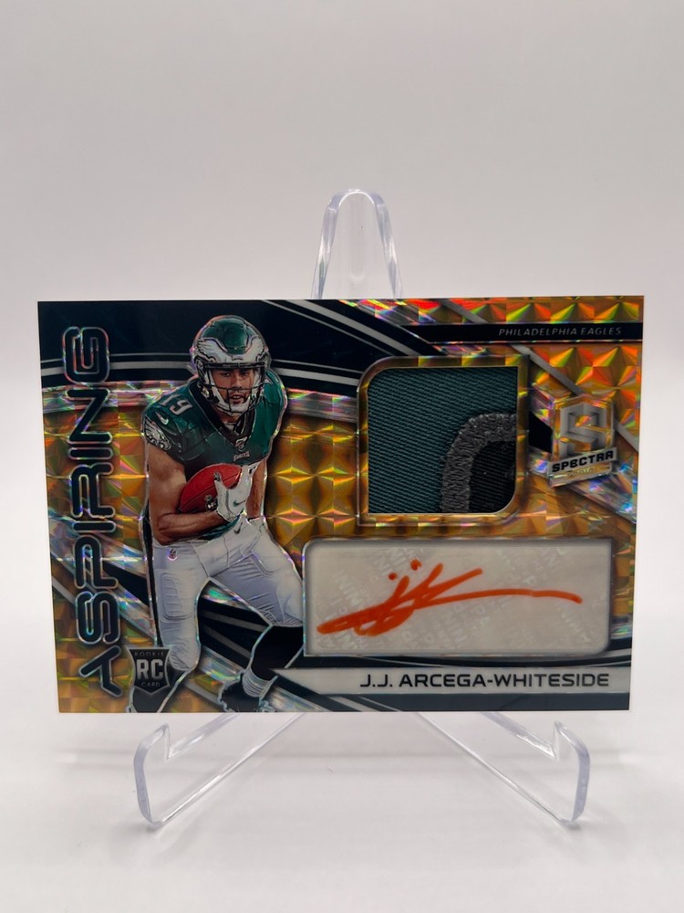 2019 PANINI SPECTRA J.J. ARCEGA-WHITESIDE RC 15/15 ORANGE NEON PATCH AUTO APA-16