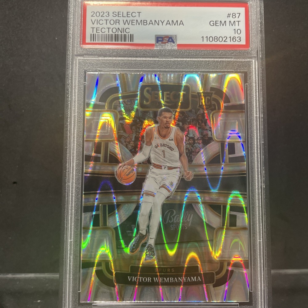 VICTOR WEMBANYAMA2023 PANINI SELECT TECTONIC CONCOURSE #87 PSA 10 Rookie 💎🔥🐐