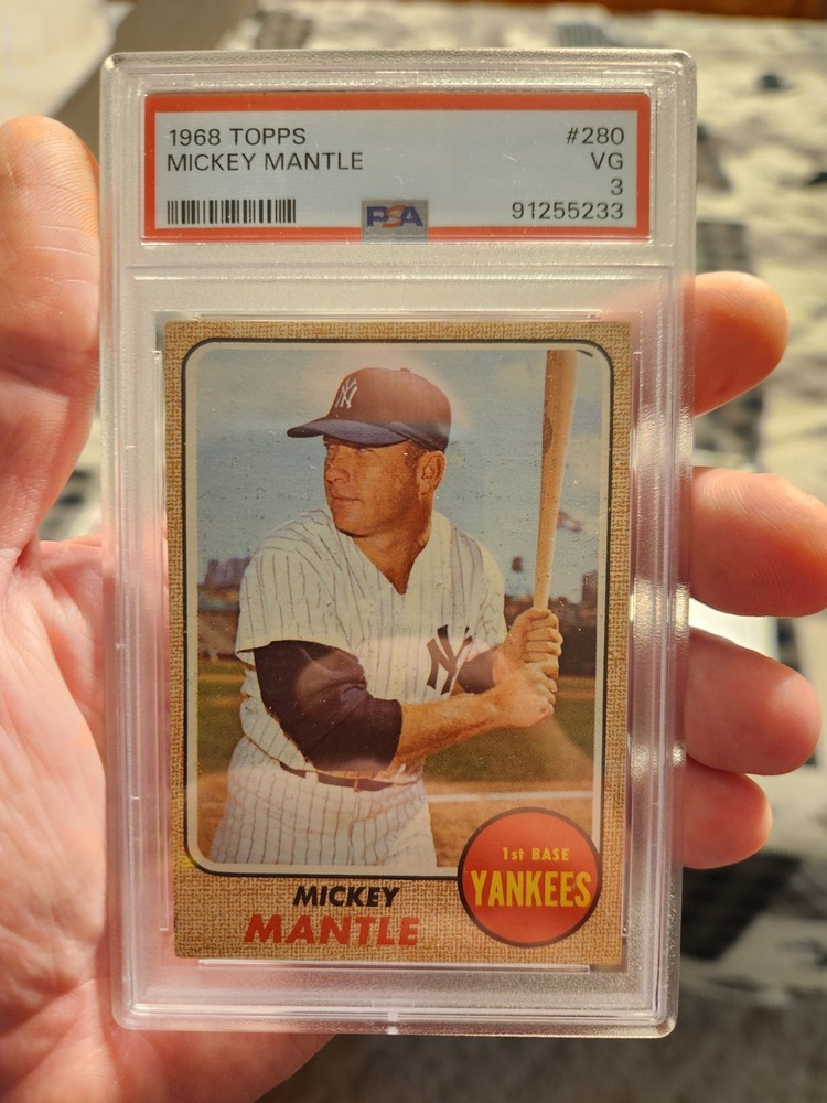 1968 Topps - Mickey Mantle #280 PSA 3 VG!