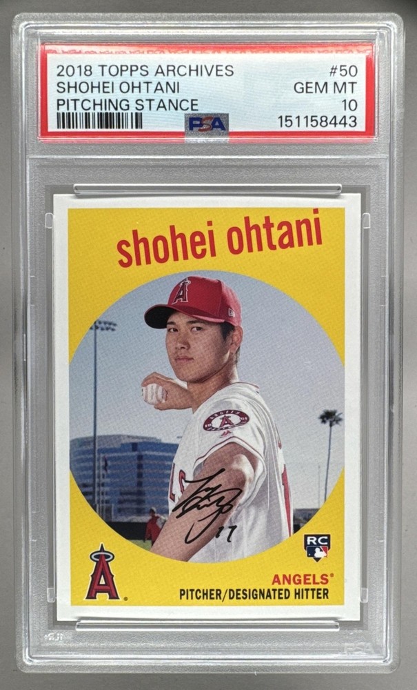 151158443 Shohei Ohtani 2018 Topps Archives #50 Rookie RC PSA 10