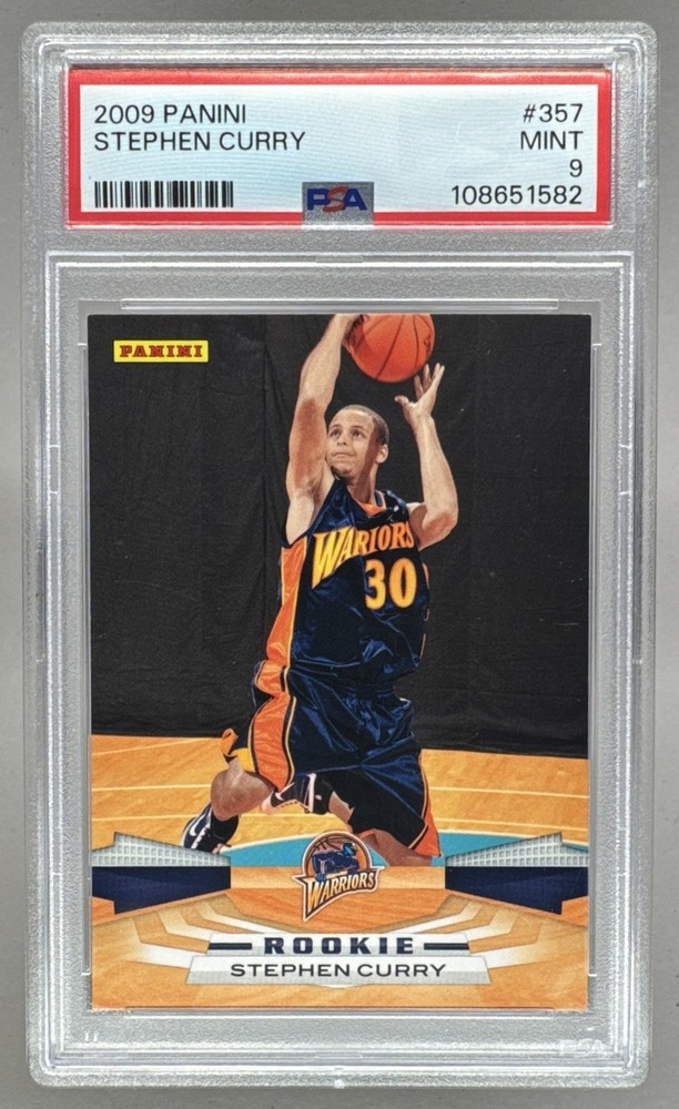 108651582 Stephen Curry 2009 Panini #357 Rookie RC PSA 9