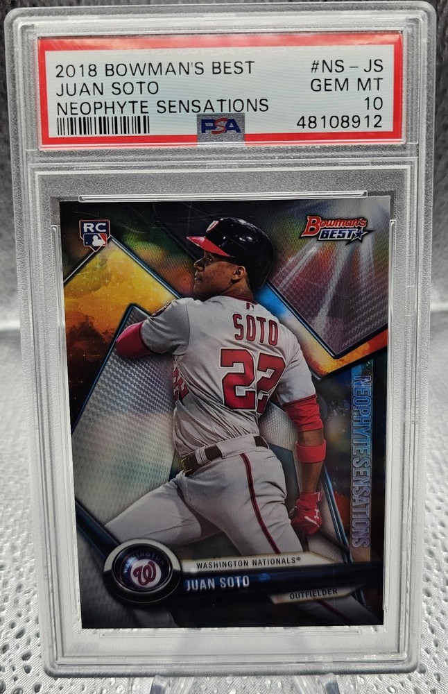 2018 Bowman's Best #NS-JS Neophyte Sensations Juan Soto Rookie RC PSA 10