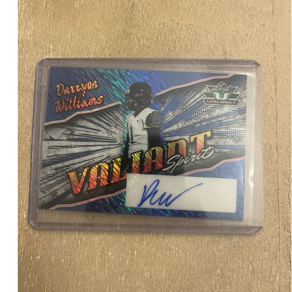 Leaf 2025 Valiant Spirit Darryon Williams Auto #VSA-DW1 NCAA Football 1/1