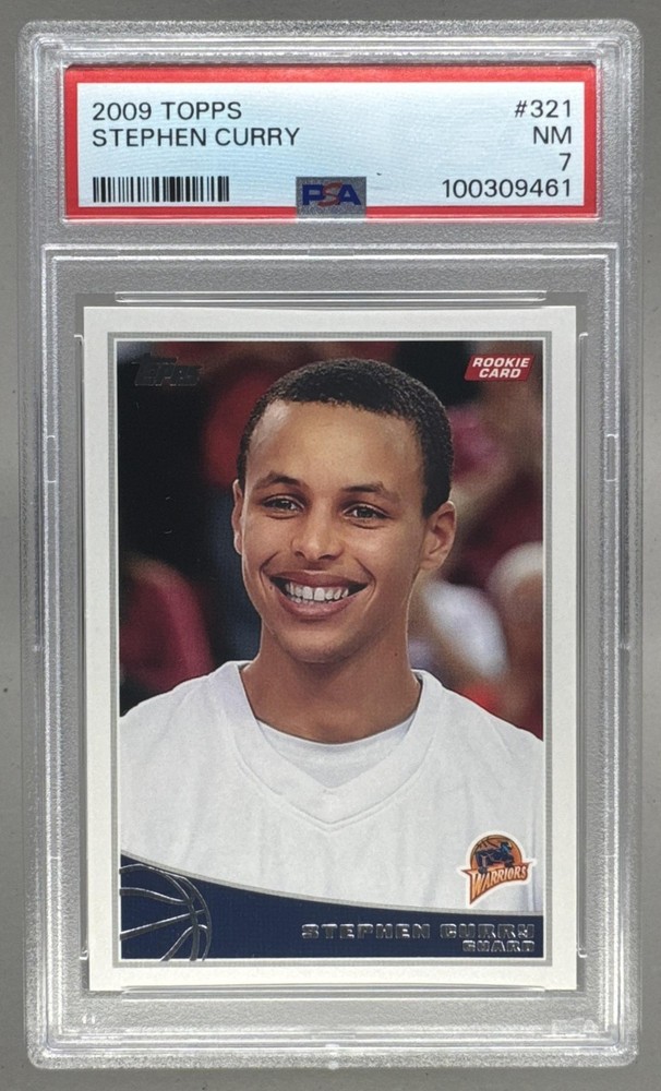100309461 Stephen Curry 2009 Topps #321 Rookie RC PSA 7