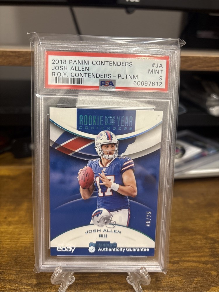 2018 Panini Contenders Josh Allen Rookie of the Year Platinum /25 PSA 9 MINT! SP