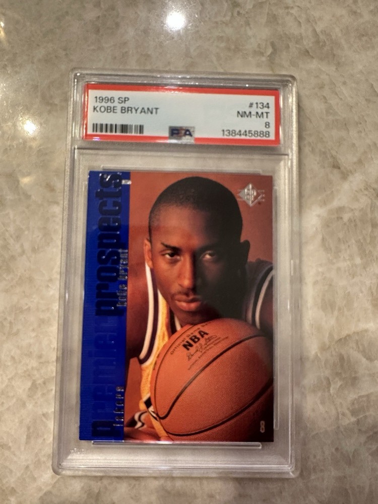 1996-97 SP - Premier Prospects Kobe Bryant #134 (RC) PSA 8 NM-MT Card Rare