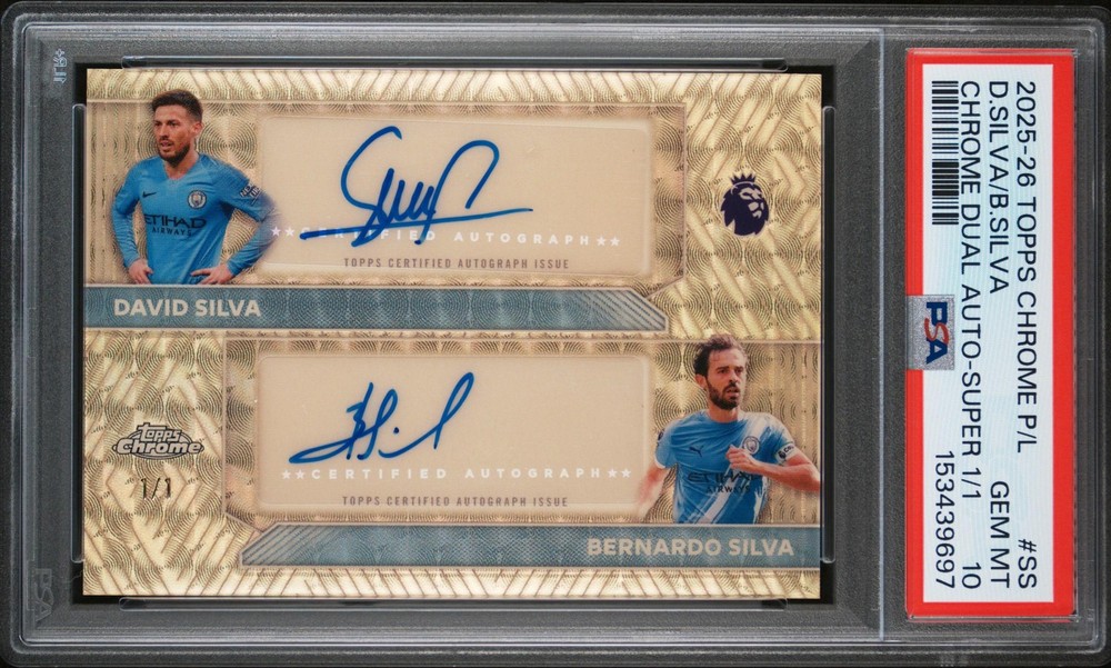 David Bernardo Silva 2026 Topps Premier League Superfractor Auto 1/1 PSA 10