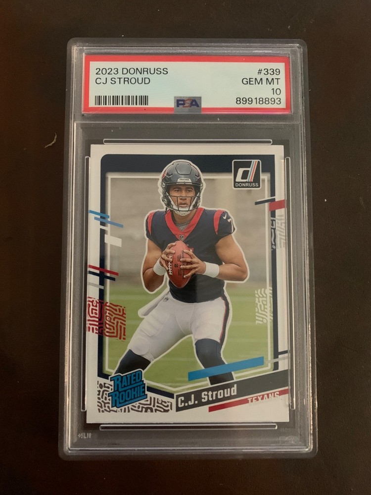 2023 Panini Donruss Football C.J. Stroud Rated Rookie Texans Card #339 PSA 10