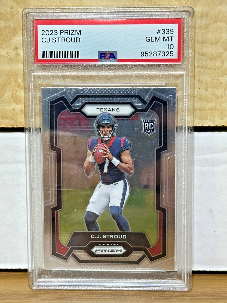 2023 PANINI PRIZM C.J. STROUD #339 ROOKIE CARD GEM MINT 10 PSA HOUSTON TEXANS