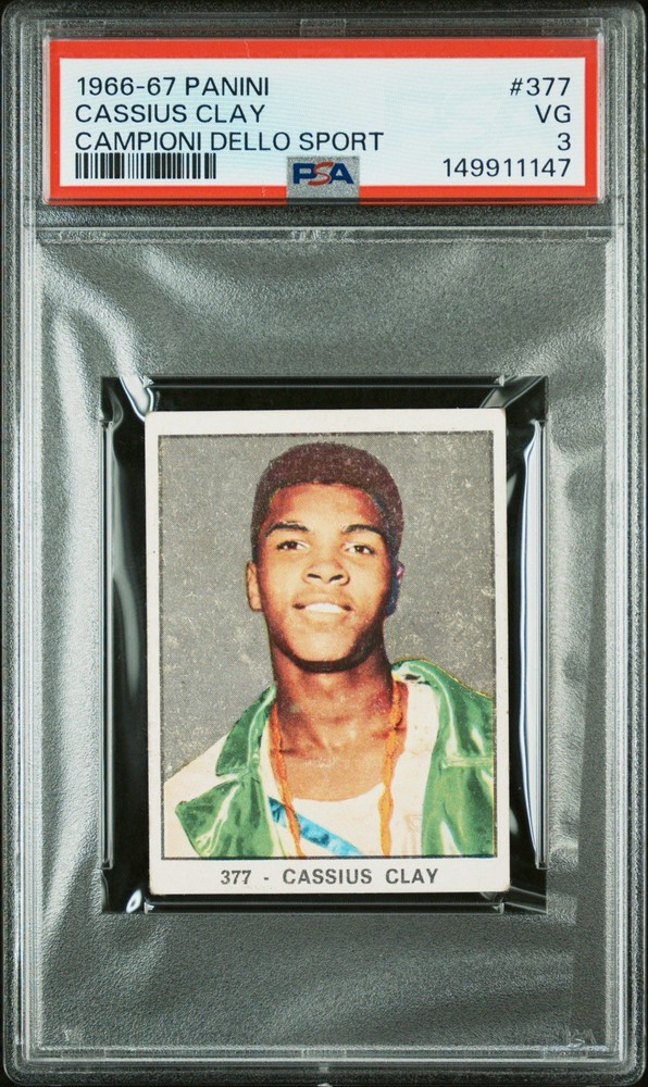 1966-67 Panini Campioni Dello Sport Cassius Clay Muhammed Ali PSA 3