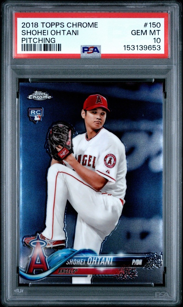 2018 Topps Chrome Pitching Shohei Ohtani Rookie PSA 10 #150 Angels C98