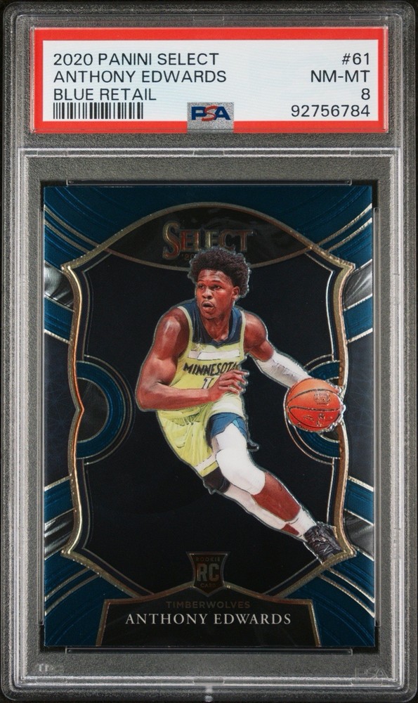 2020 Panini Select Blue Retail (RC)- ANTHONY EDWARDS PSA 8 NM-MT