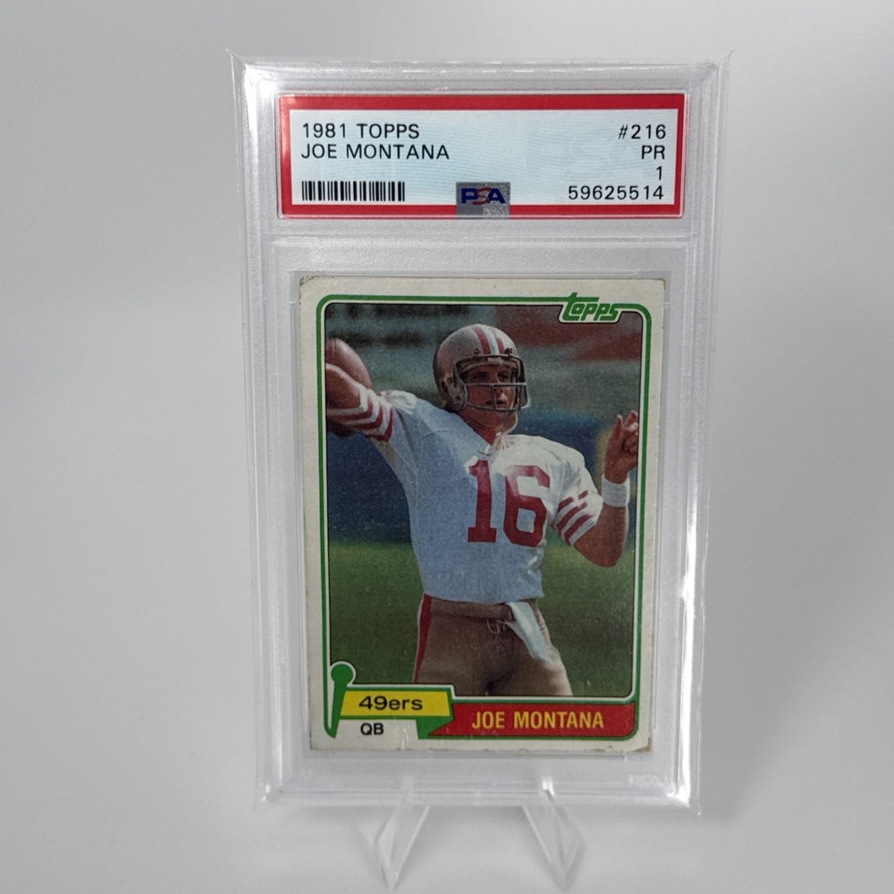 1981 Topps Joe Montana #216 Rookie PSA 1 (PR)
