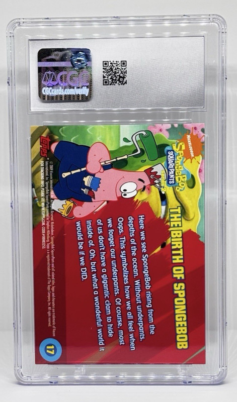 2009 Topps SpongeBob SquarePants #17 - The Birth of SpongeBob - CGC 10 GEM MINT view 2