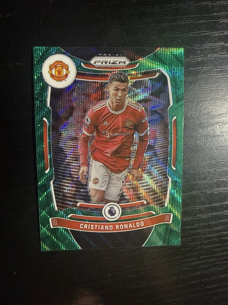 2021-22 Panini Prizm Premier League Cristiano Ronaldo #283 Green Wave Prizm