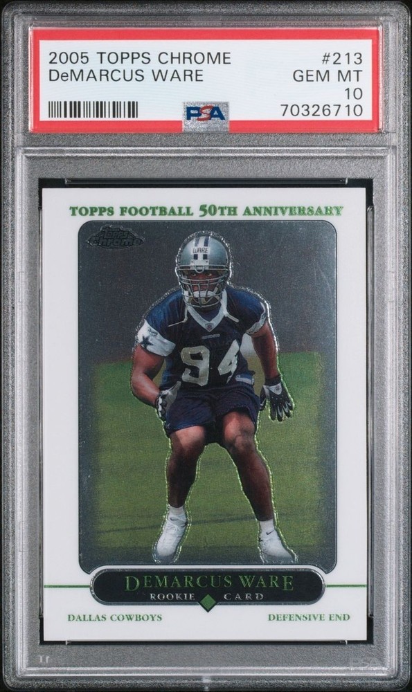 2005 Topps Chrome #213 DeMarcus Ware PSA 10 GEM MT RC