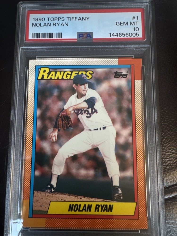 1990 TOPPS TIFFANY #1 NOLAN RYAN ASTROS HOF PSA 10 LOW POP DEAD CENTERED!