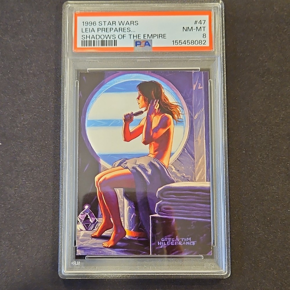Topps 1996 Star Wars Shadows of the Empire #47 Leia Prepares... PSA 8 NM-MT