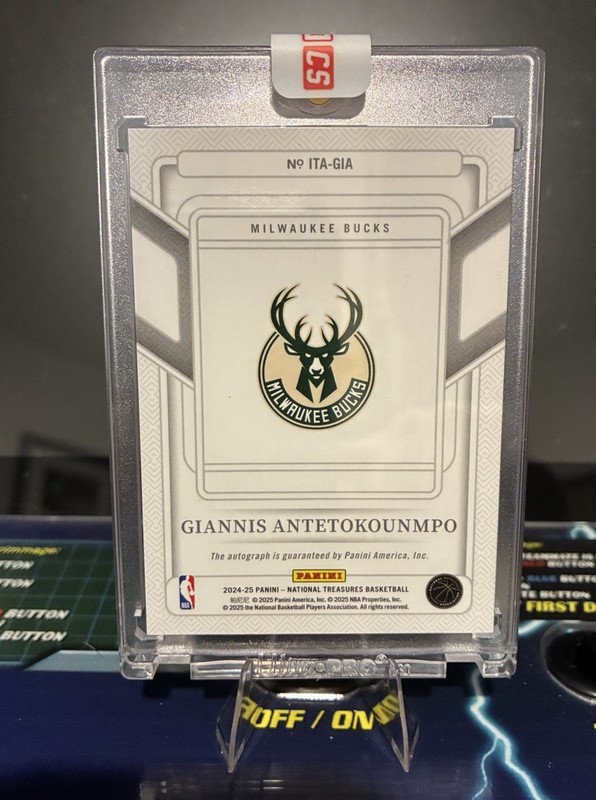 Giannis Antetokounmpo 2024-25 National Treasures International Treasure Auto /24 view 2