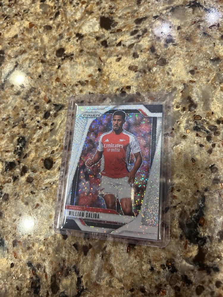 2024/25 Panini Prizm White Sparkle Arsenal SP William Saliba