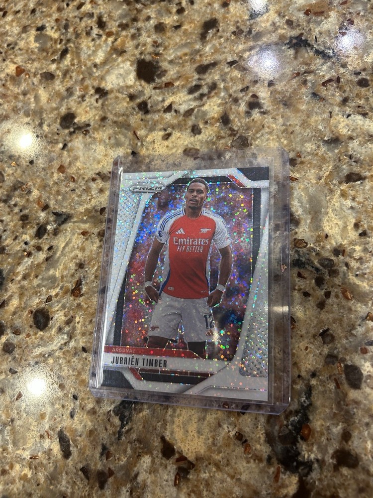 2024/25 Panini Prizm White Sparkle Arsenal SP Jurrien Timber