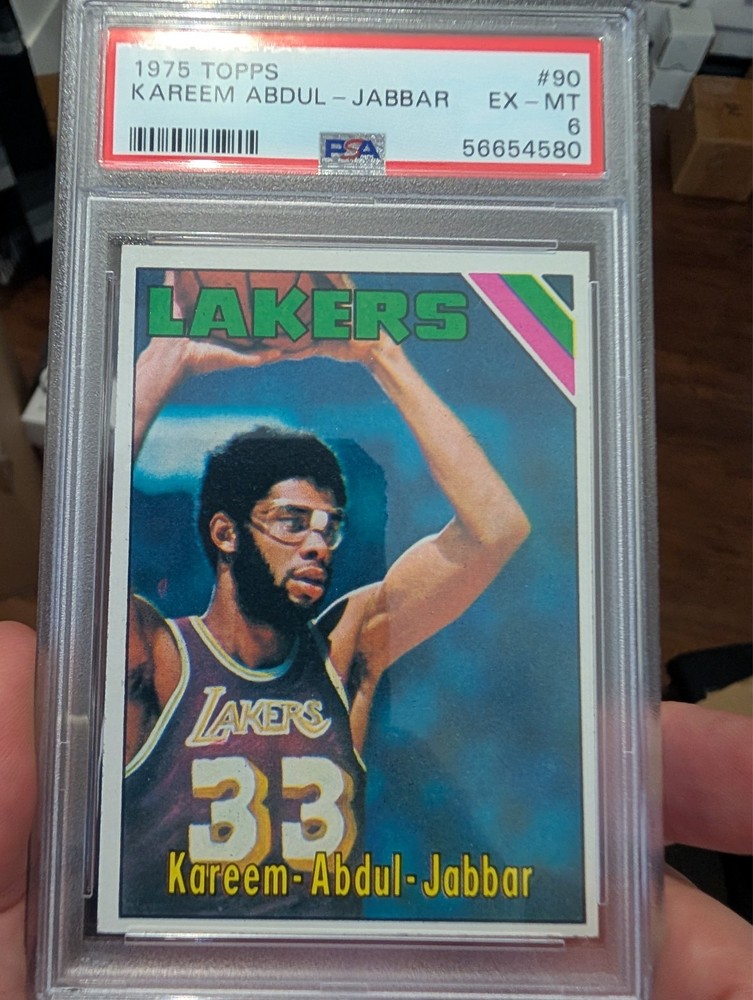1975 Topps Kareem Abdul‑Jabbar #90 – PSA 6 – Lakers - HOF