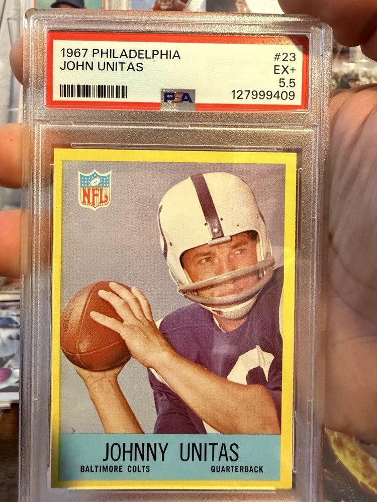 1967 PHILADELPHIA #23 JOHNNY UNITAS PSA 5.5 NM~COLTS HOFer