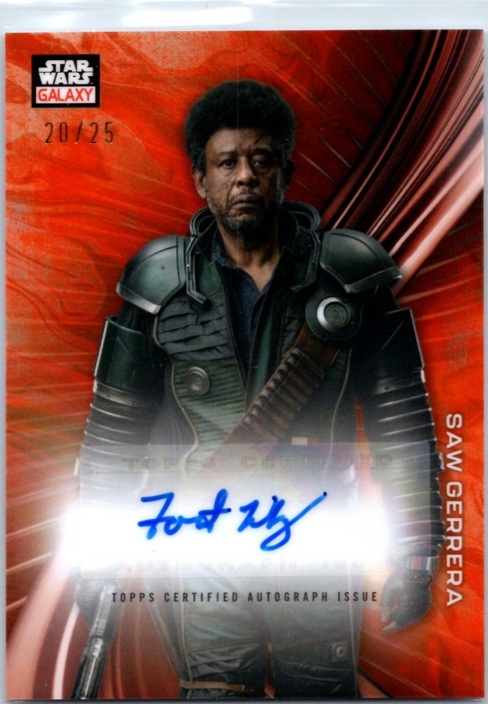 2025 Topps Chrome Star Wars Galaxy SAW GERRERA Orange Auto /25 #GR-FW TG