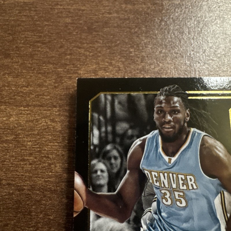 2014-15 National Treasures - Gold Logoman Signatures Kenneth Faried /49 (AU) view 2