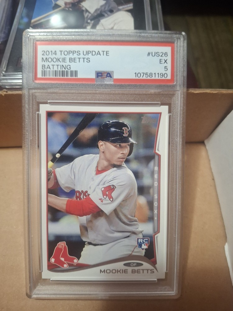 2014 MOOKIE BETTS TOPPS UPDATE BASEBALL ROOKIE CARD RC #US-26 PSA 5 RED SOX