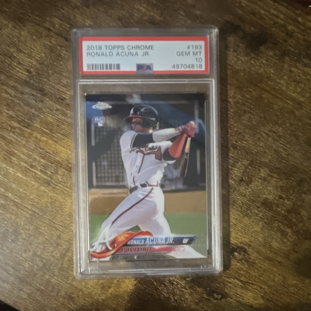 2018 Topps Chrome Ronald Acuna Jr. #193 PSA 10 Atlanta Braves Rookie (RC)