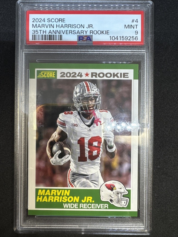 Marvin Harrison Jr 2024 Score 35th Anniversary Rookie RC PSA 9 Cardinals #4