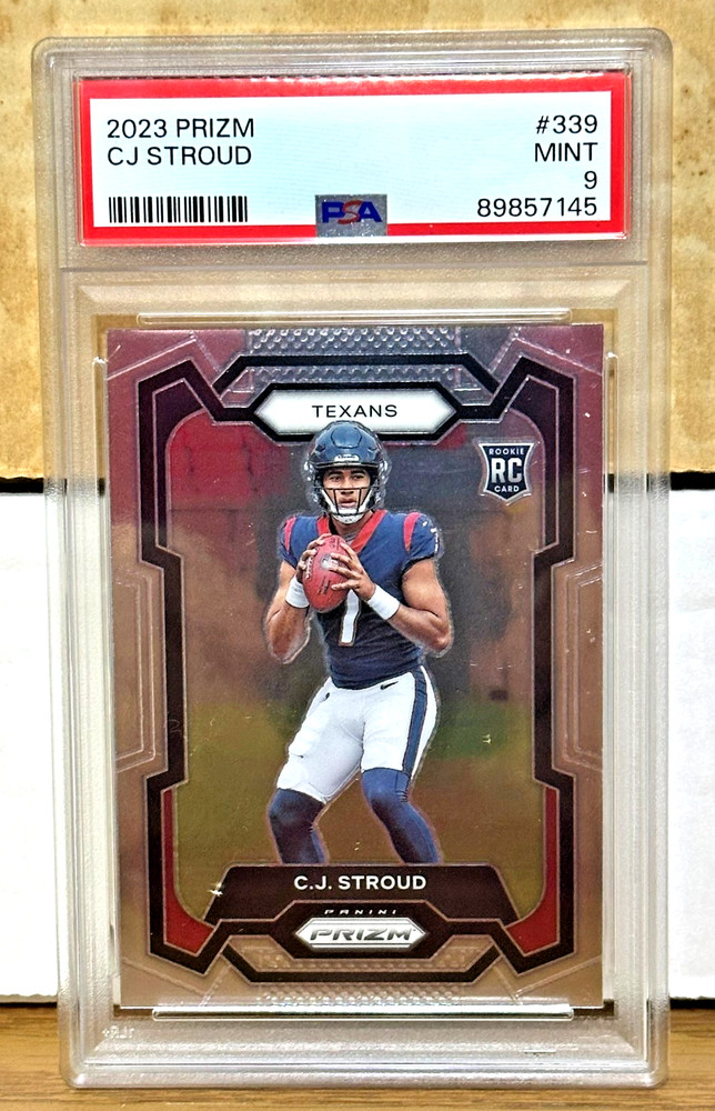 2023 PANINI PRIZM C.J. STROUD #339 ROOKIE CARD MINT 9 PSA HOUSTON TEXANS A1A